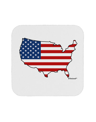 United States Cutout - American Flag Design Coaster by TooLoud-Coasters-TooLoud-White-Davson Sales