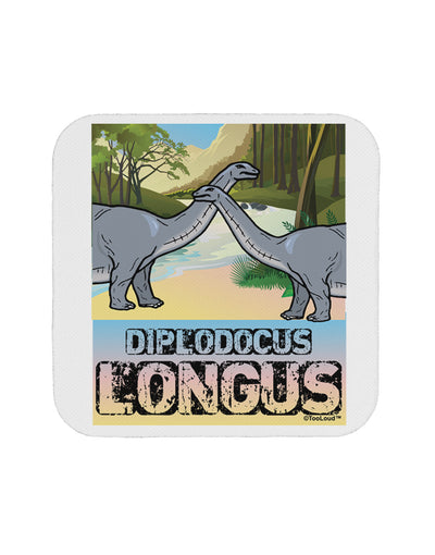 Diplodocus Longus - With Name Coaster by TooLoud-Coasters-TooLoud-White-Davson Sales