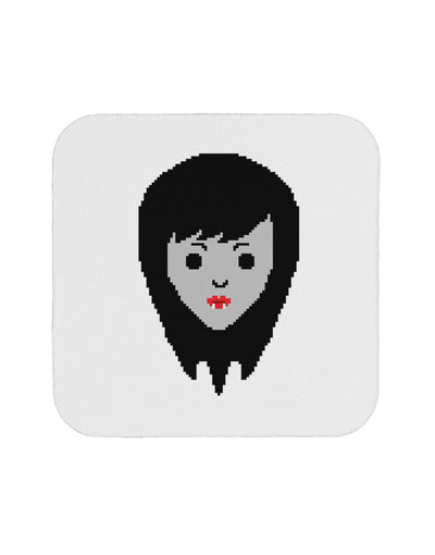 Cute Pixel Vampire Female Coaster-Coasters-TooLoud-White-Davson Sales