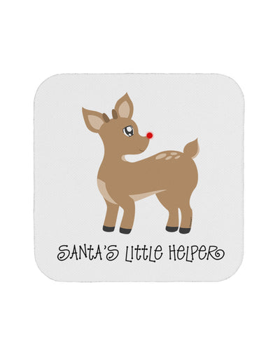 Santa's Little Helper Cute Rudolph - Christmas Coaster by TooLoud-Coasters-TooLoud-White-Davson Sales