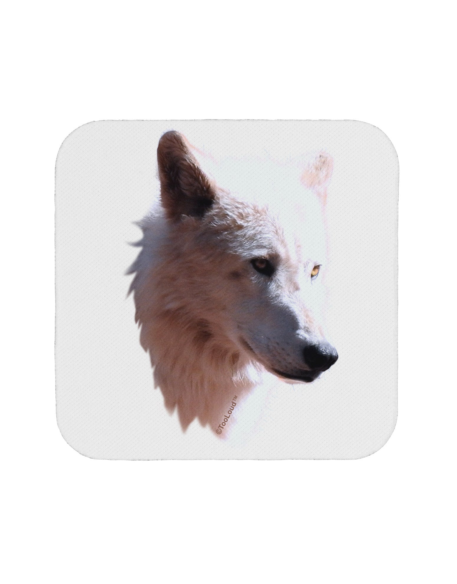 Magnificent White Wolf Head Coaster-Coasters-TooLoud-1-Davson Sales