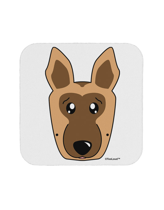 Cute German Shepherd Dog Coaster by TooLoud-Coasters-TooLoud-White-Davson Sales