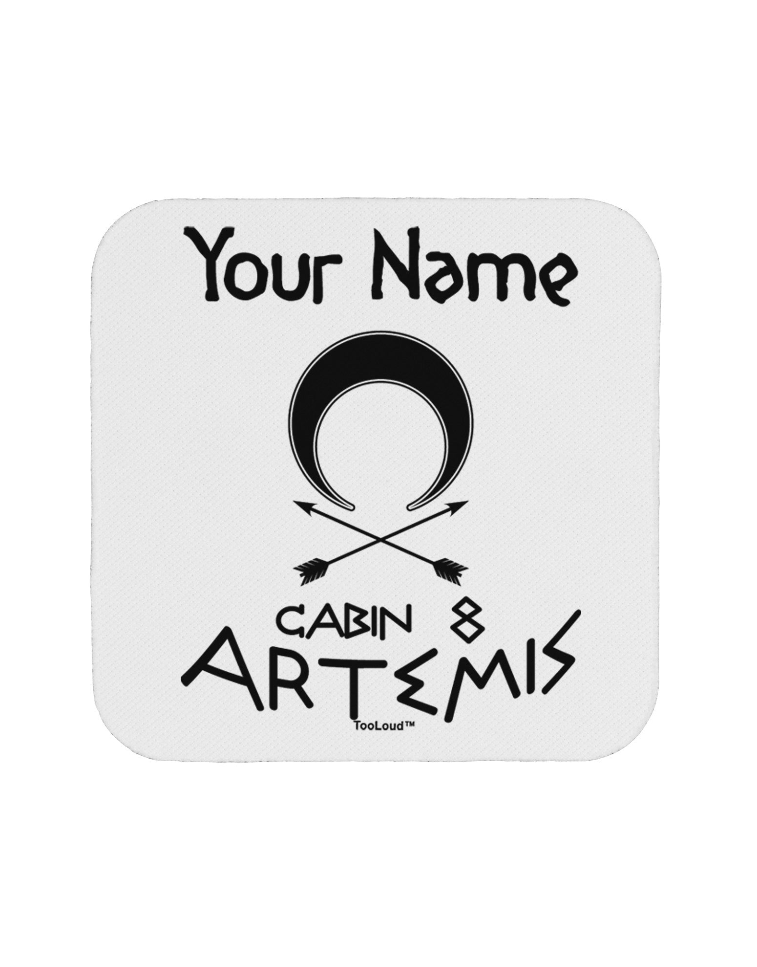 Personalized Cabin 8 Artemis Coaster by TooLoud-Coasters-TooLoud-White-Davson Sales