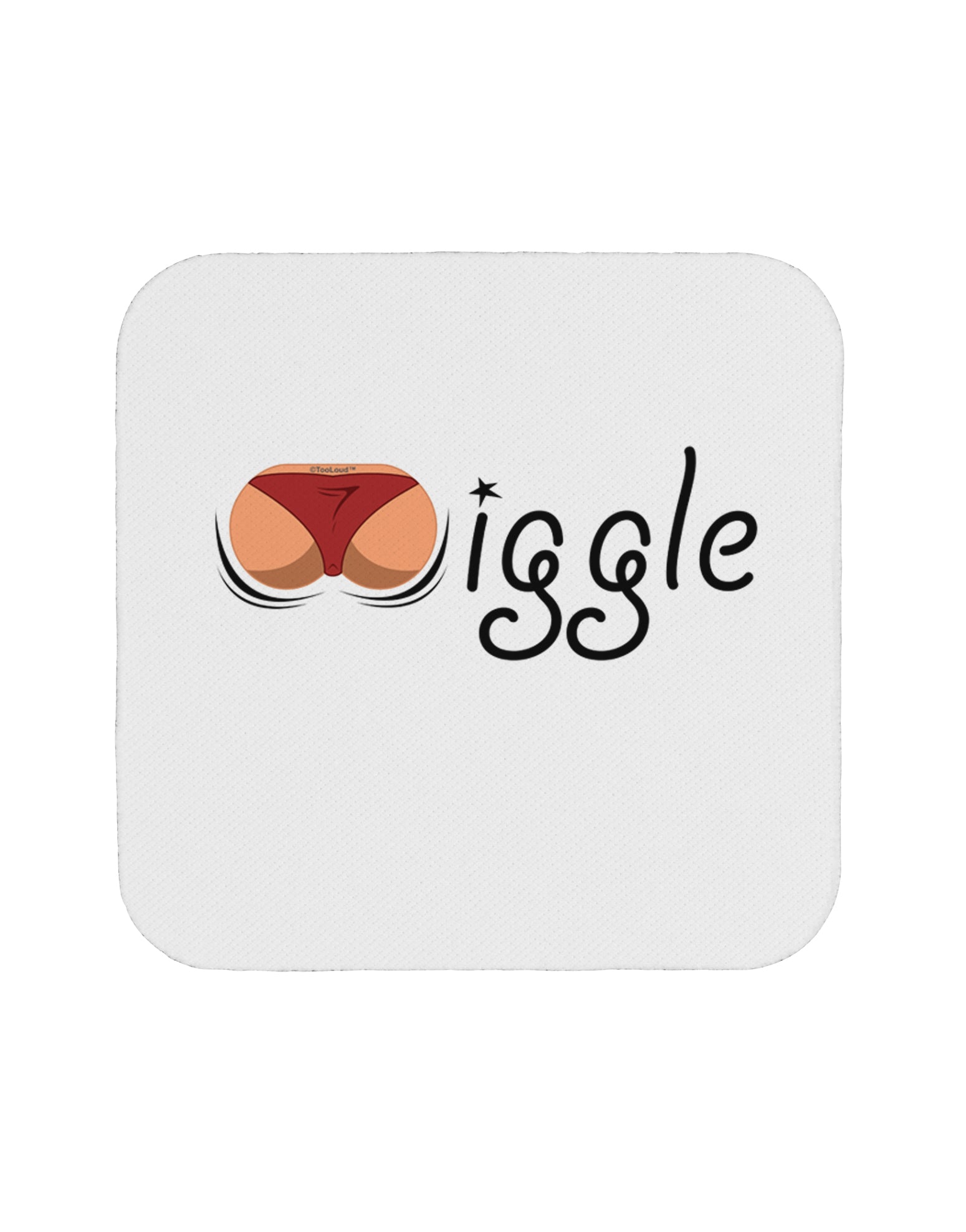 Wiggle - Twerk Medium Coaster-Coasters-TooLoud-White-Davson Sales