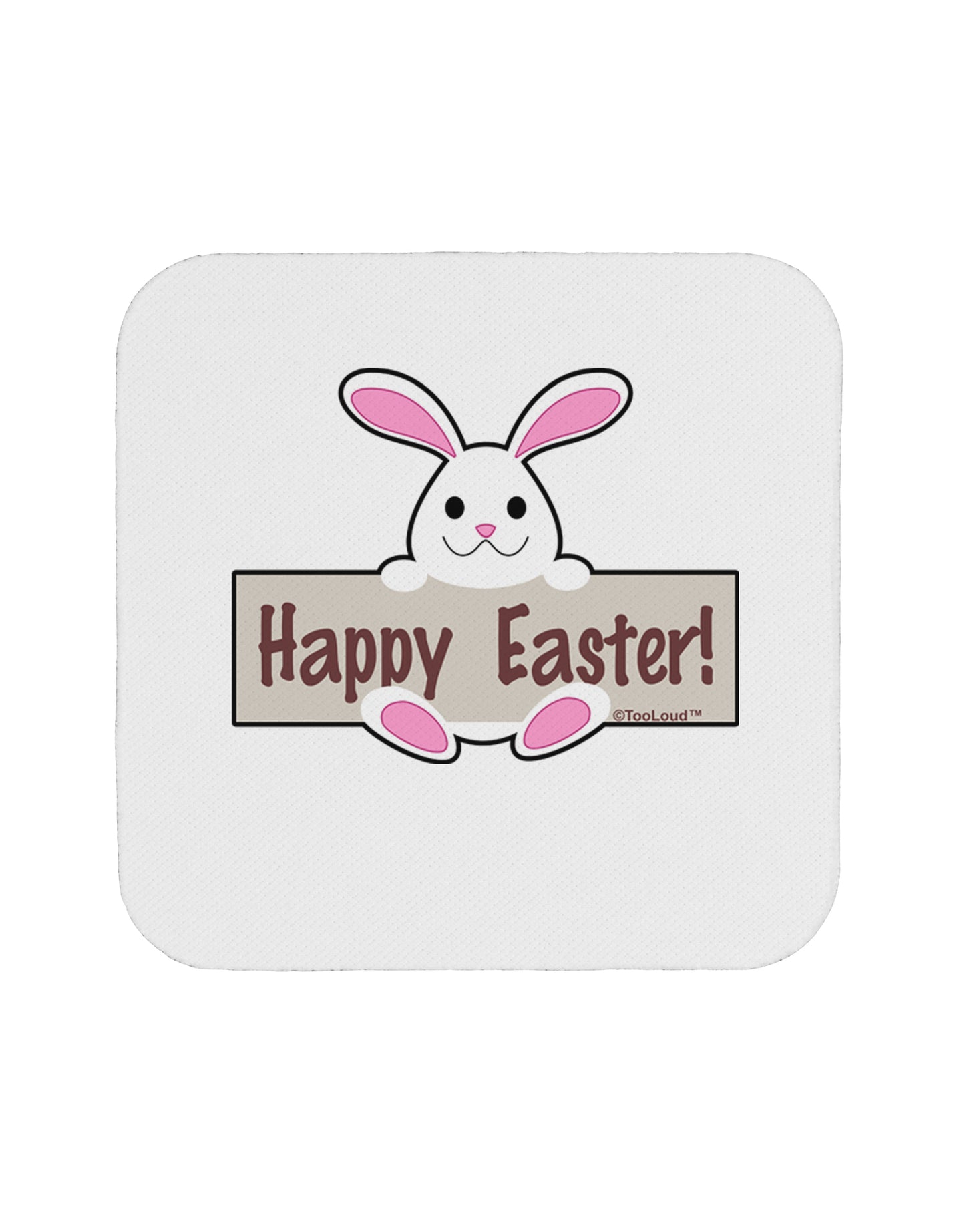Cute Bunny - Happy Easter Coaster by TooLoud-Coasters-TooLoud-White-Davson Sales