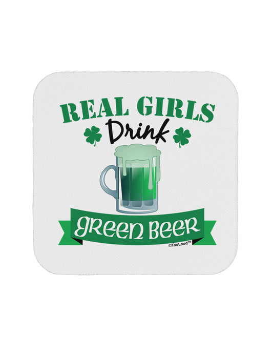Real Girls Drink Green Beer Coaster-Coasters-TooLoud-1-Davson Sales