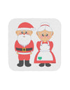 Cute Mr and Mrs Santa Claus Couple Christmas Coaster-Coasters-TooLoud-White-Davson Sales