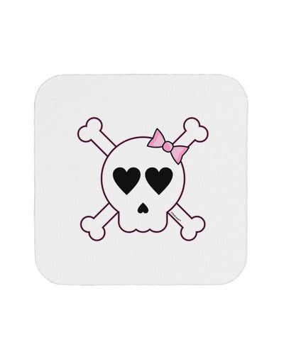 Skull and Crossbones Girl Coaster-Coasters-TooLoud-White-Davson Sales