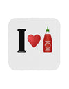 I Heart Sriracha Design Coaster by TooLoud-Coasters-TooLoud-White-Davson Sales