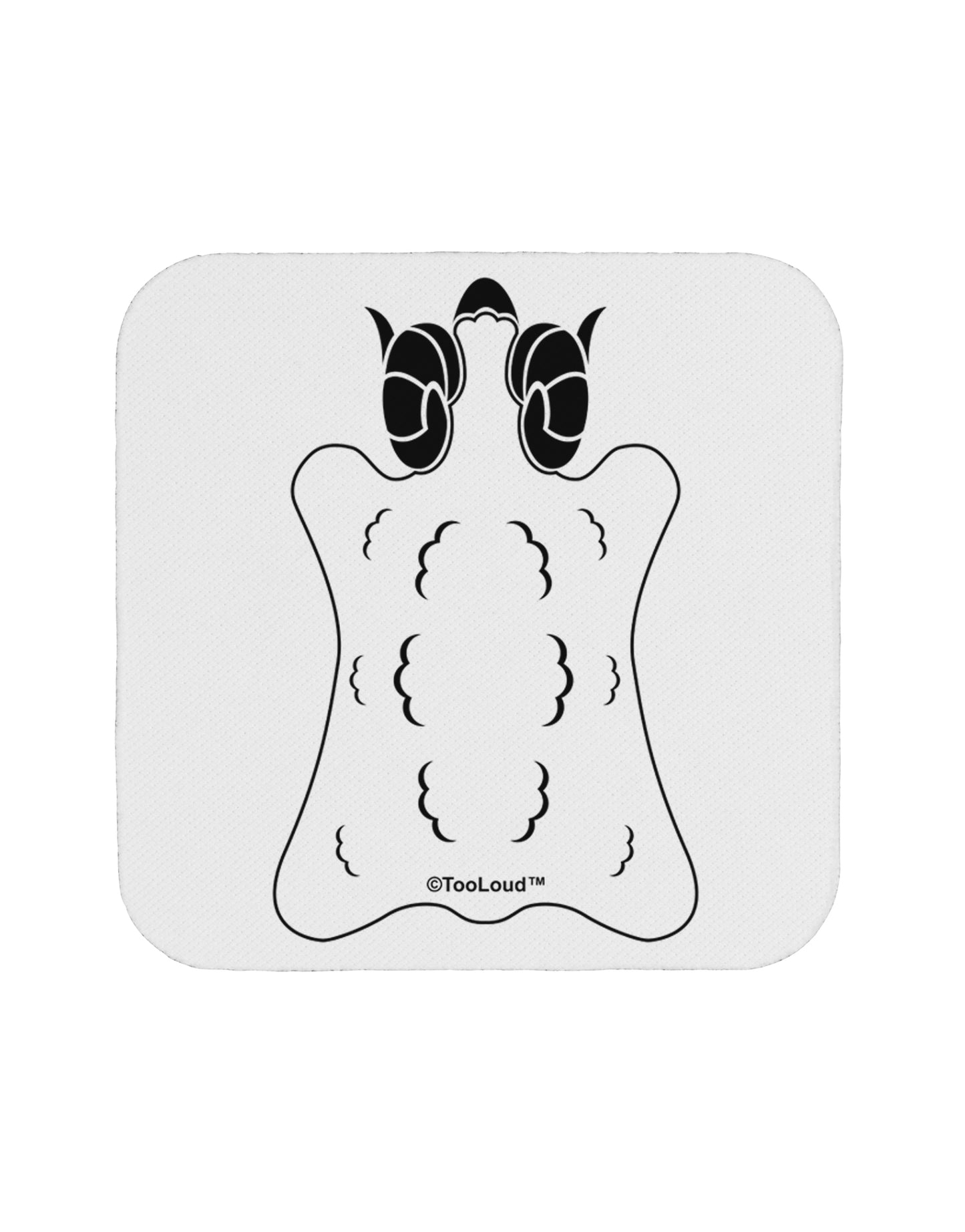 Golden Fleece Black and White Design Coaster by TooLoud-Coasters-TooLoud-White-Davson Sales