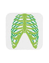 Human Green Skeleton Bones Ribcage Coaster-Coasters-TooLoud-White-Davson Sales