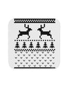 Ugly Christmas Sweater Reindeer Pattern Coaster-Coasters-TooLoud-White-Davson Sales