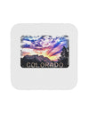 Colorado Rainbow Sunset Text Coaster-Coasters-TooLoud-1-Davson Sales