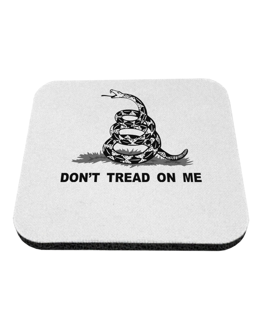 Subdued Don'tTread On Me Gadsden Flag Rattlesnake Coaster-Coasters-TooLoud-White-Davson Sales