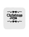 Christmas Joy BnW Coaster-Coasters-TooLoud-1-Davson Sales