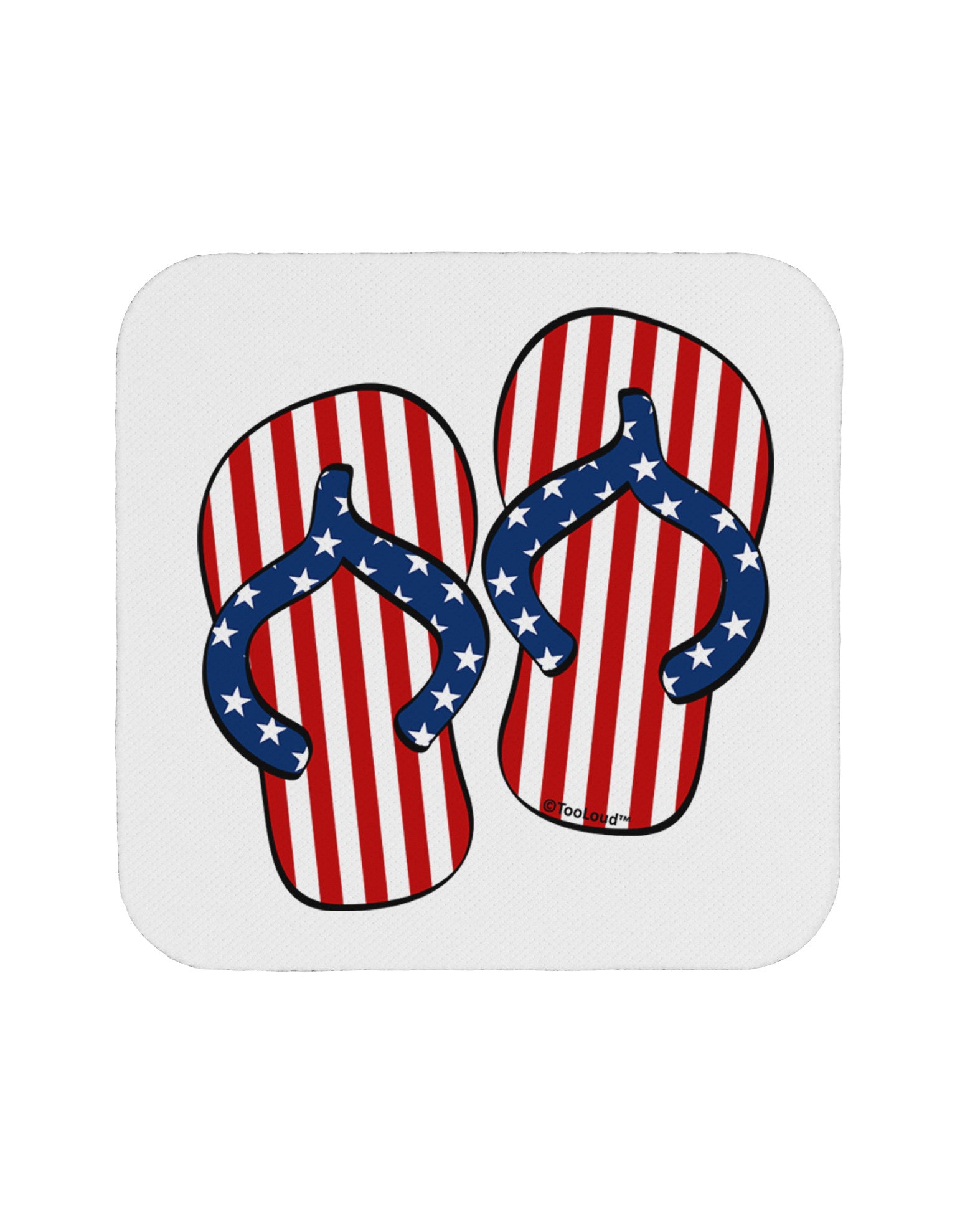 Stars and Stripes Flip Flops Coaster-Coasters-TooLoud-White-Davson Sales