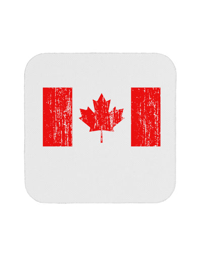 Distressed Canadian Flag Maple Leaf Coaster-Coasters-TooLoud-White-Davson Sales