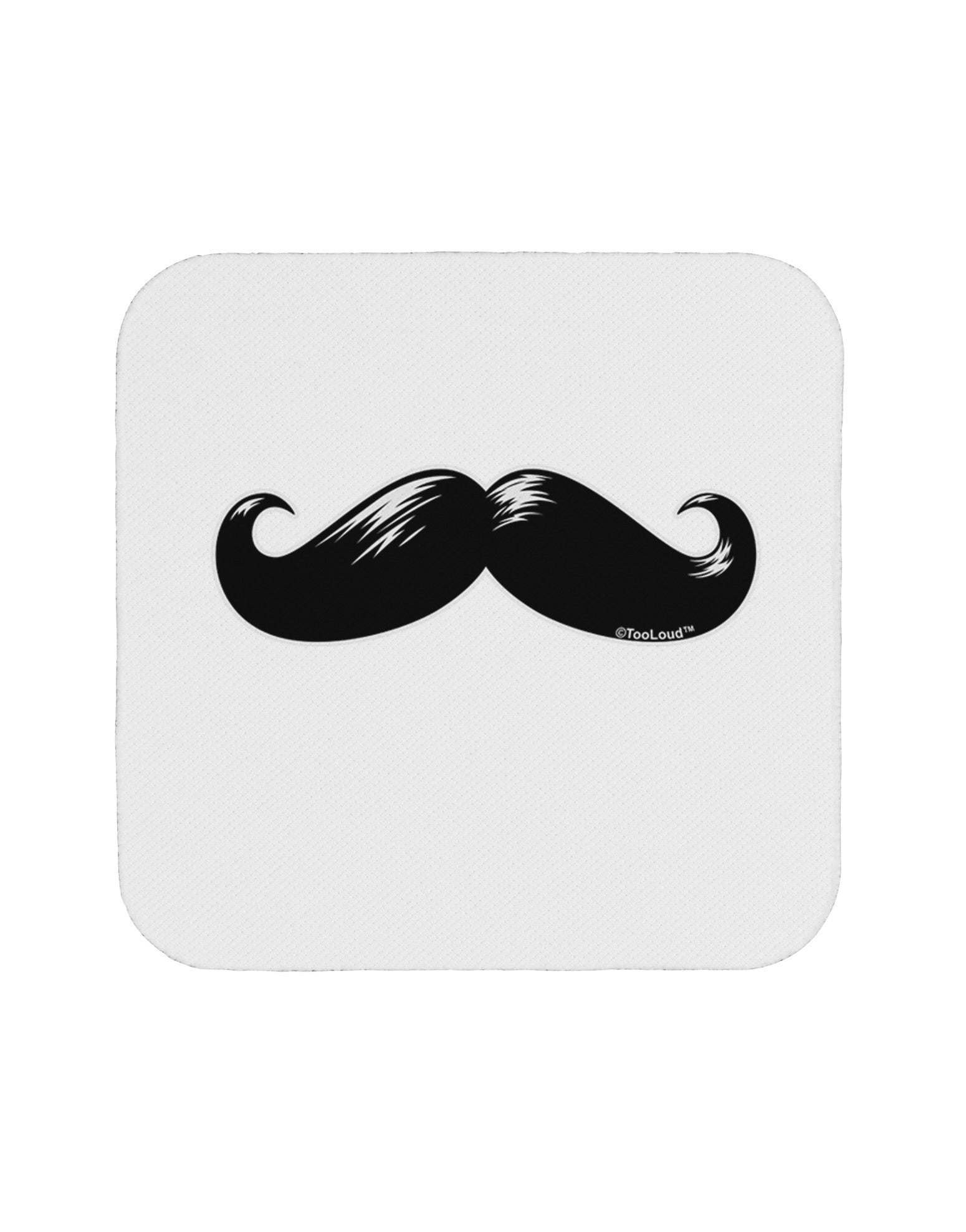 Big Black Mustache Coaster-Coasters-TooLoud-White-Davson Sales