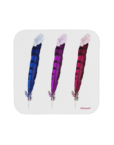 Graphic Feather Design - Feather Trio Coaster by TooLoud-Coasters-TooLoud-White-Davson Sales