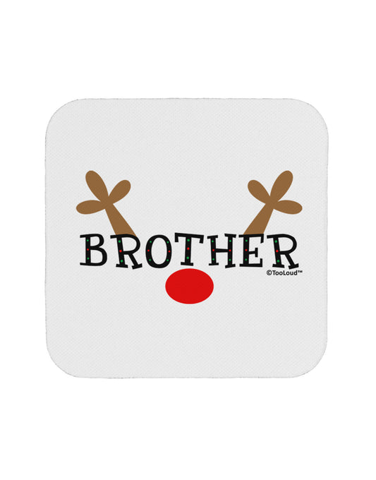 Matching Family Christmas Design - Reindeer - Brother Coaster by TooLoud-Coasters-TooLoud-White-Davson Sales