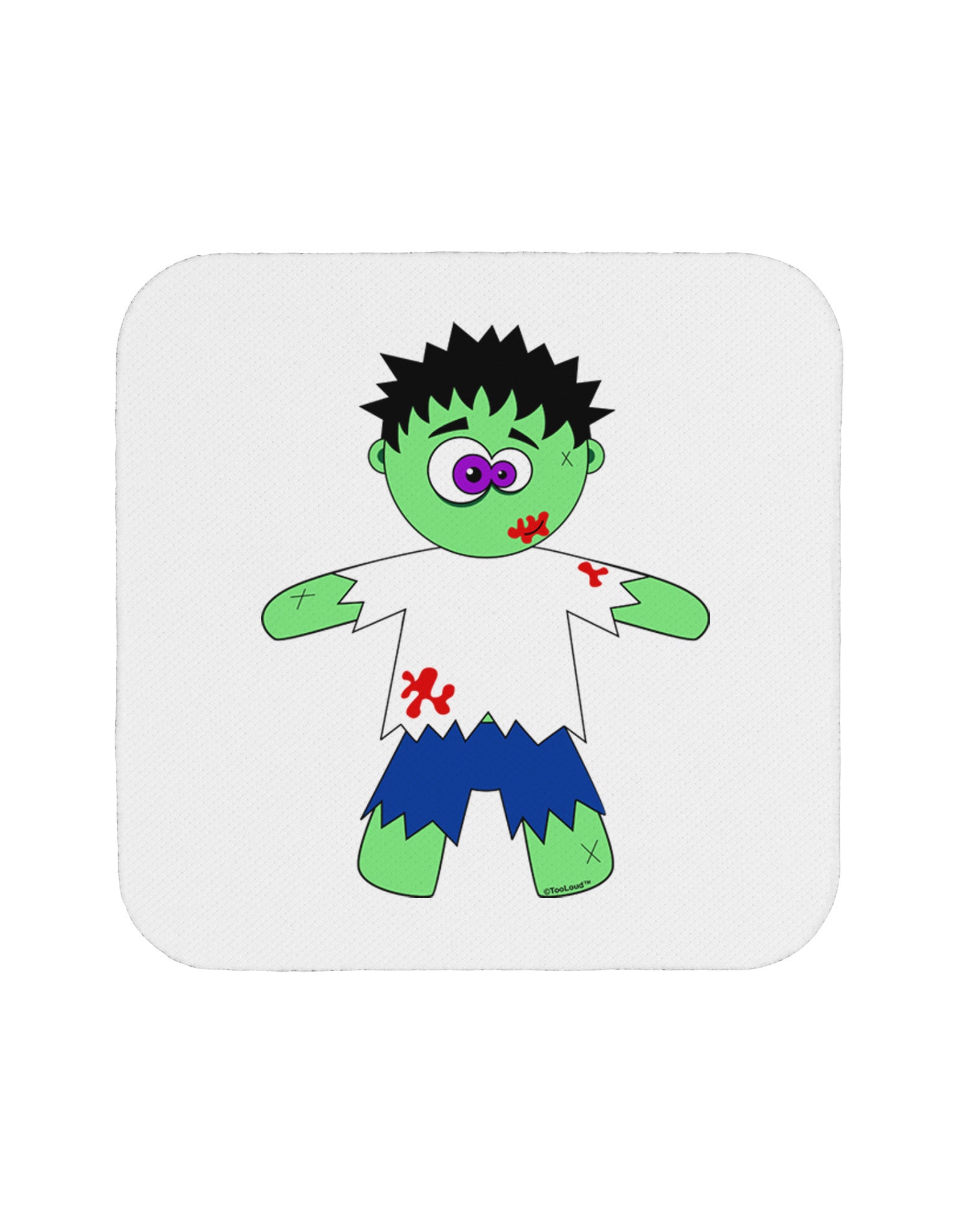 Zombie Boy Halloween Coaster-Coasters-TooLoud-White-Davson Sales