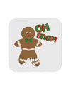 Oh Snap Gingerbread Man Christmas Coaster-Coasters-TooLoud-White-Davson Sales