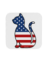 Patriotic Cat Design Coaster by TooLoud-Coasters-TooLoud-White-Davson Sales