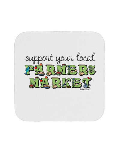 Support Your Local Farmers Market - Color Coaster-Coasters-TooLoud-White-Davson Sales