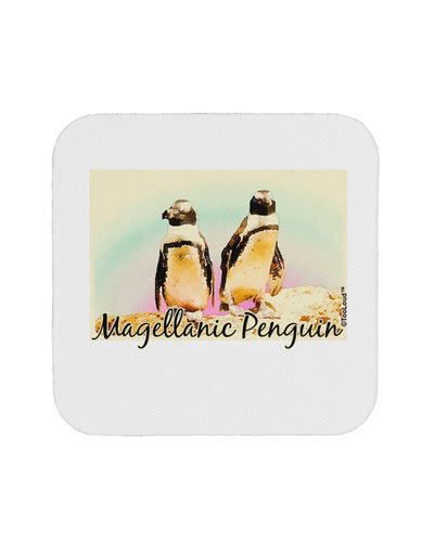 Magellanic Penguin Text Coaster-Coasters-TooLoud-White-Davson Sales