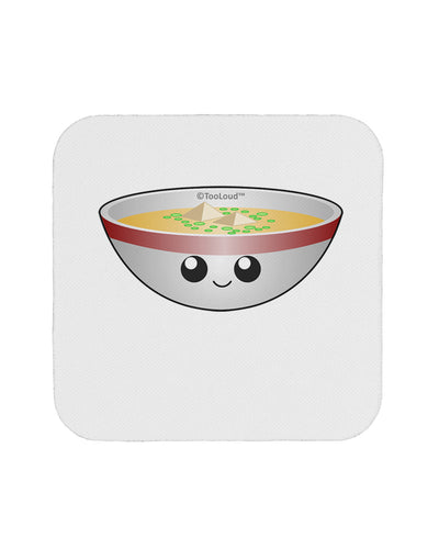 Cute Miso Soup Bowl Coaster by TooLoud-Coasters-TooLoud-White-Davson Sales