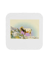 Bighorn Ram Watercolor Coaster-Coasters-TooLoud-White-Davson Sales