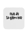 Cada Dia Te Quiero Mas Design Coaster by TooLoud-Coasters-TooLoud-White-Davson Sales