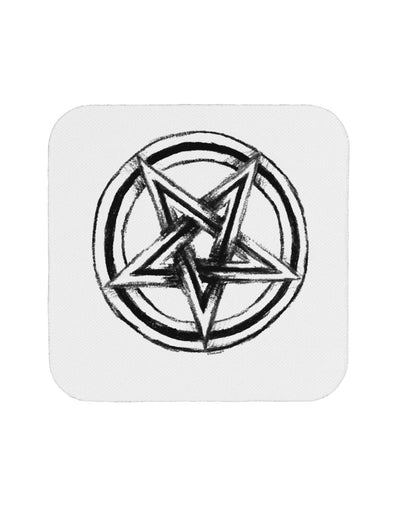 Inverted Pentagram Death Metal Star Coaster-Coasters-TooLoud-White-Davson Sales