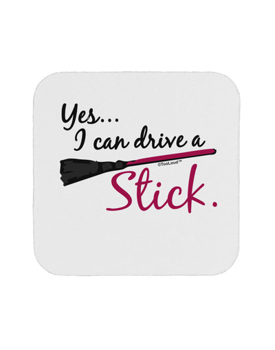 Drive Stick Pink Coaster-Coasters-TooLoud-White-Davson Sales