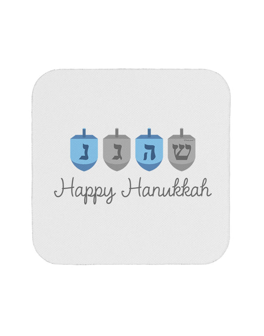 Happy Hanukkah Blue Dreidels Coaster-Coasters-TooLoud-White-Davson Sales