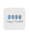 Happy Hanukkah Blue Dreidels Coaster-Coasters-TooLoud-White-Davson Sales