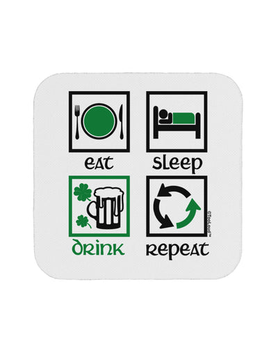 Eat Sleep Drink Green Beer Repeat Coaster-Coasters-TooLoud-1-Davson Sales