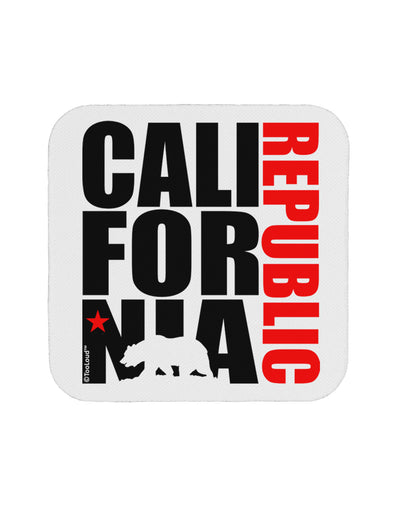 California Republic Design - California Red Star and Bear Coaster by TooLoud-Coasters-TooLoud-White-Davson Sales