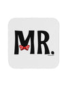 Matching Mr and Mrs Design - Mr Bow Tie Coaster by TooLoud-Coasters-TooLoud-White-Davson Sales