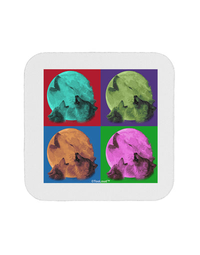 Three Wolves Howling - Pop-Art #1 Coaster by TooLoud-Coasters-TooLoud-White-Davson Sales