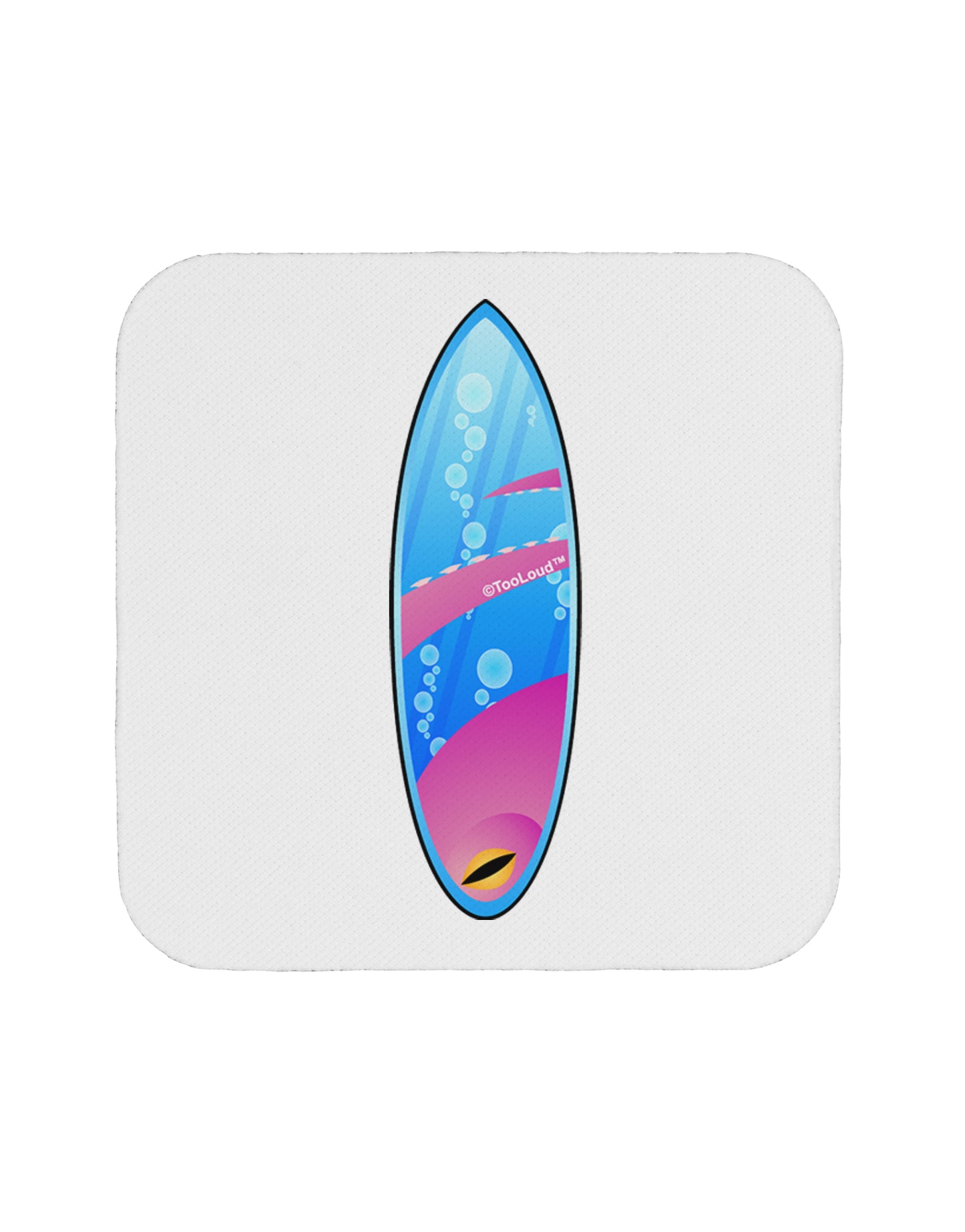 Octopus Surfboard Coaster by TooLoud-Coasters-TooLoud-White-Davson Sales