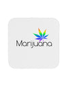 Marijuana Text and Leaf - Rainbow Coaster-Coasters-TooLoud-White-Davson Sales