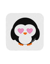 Cute Penguin - Heart Eyes Coaster by TooLoud-Coasters-TooLoud-White-Davson Sales