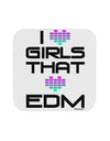 I Heart Girls That Heart EDM Coaster-Coasters-TooLoud-White-Davson Sales