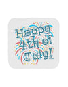 Happy 4th of July - Fireworks Design Coaster-Coasters-TooLoud-White-Davson Sales