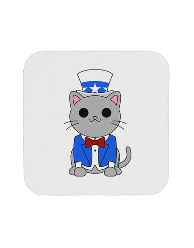 Patriotic Cat Coaster by TooLoud-Coasters-TooLoud-White-Davson Sales