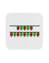 Merry Christmas Lights Red and Green Coaster-Coasters-TooLoud-White-Davson Sales