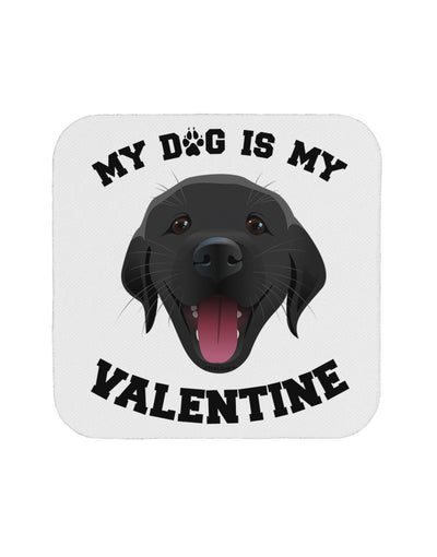 My Dog is my Valentine Black Coaster-Coasters-TooLoud-1-Davson Sales