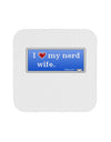 I Heart My Nerd Wife - Retro Coaster by TooLoud-Coasters-TooLoud-White-Davson Sales