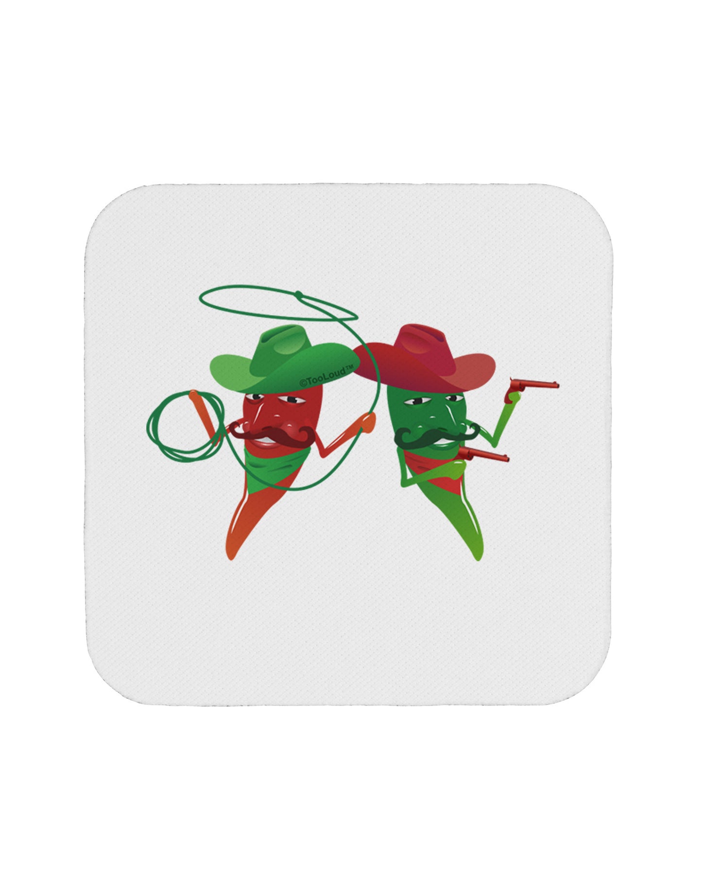 Cowboy Chili Peppers Coaster-Coasters-TooLoud-1-Davson Sales